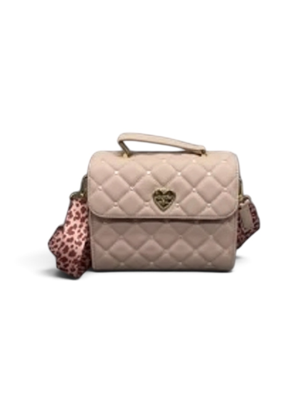 LUV BETSEY JOHNSON QUILTED ADDY CROSSBODY BAG LIGHT PINK FUN PURSE FOR ALL AGES